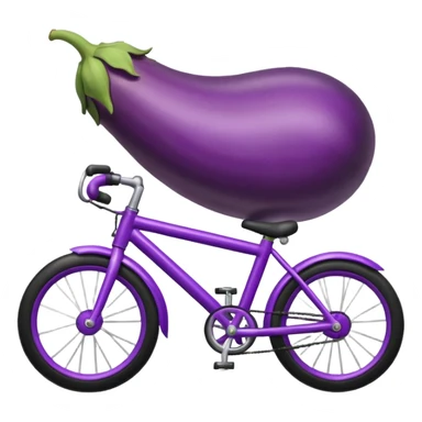 Egg plant on a bike sticker