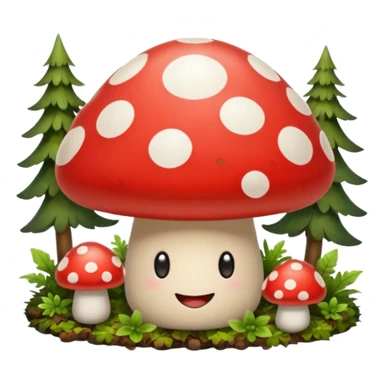 happy mushroom sticker