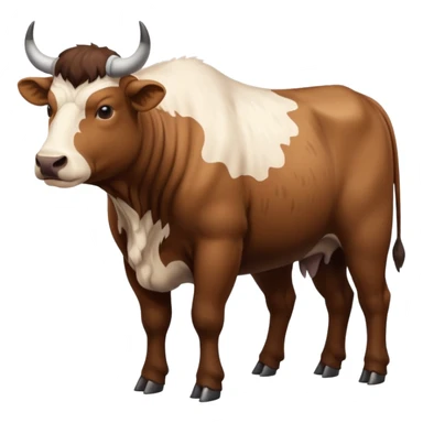 High resolution of  full body An ox sticker