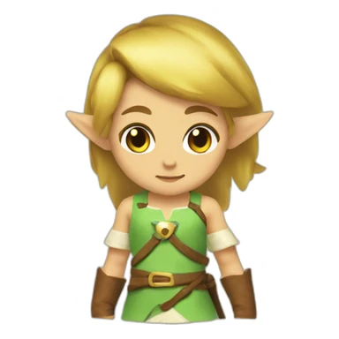 zelda and link's baby sticker