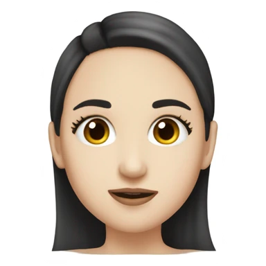 White girl dark hair kissing bald black man sticker