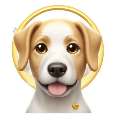 Dog with a halo sticker