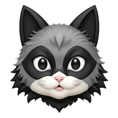 animalistic batman black and white kitty sticker