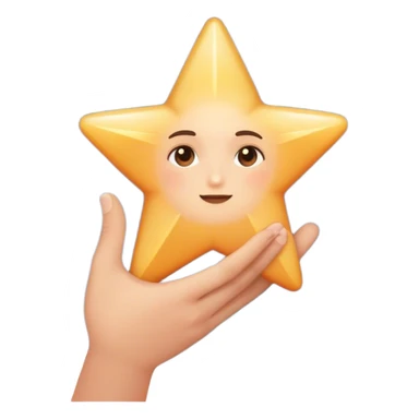 grabbing a dream star with your hand  sticker