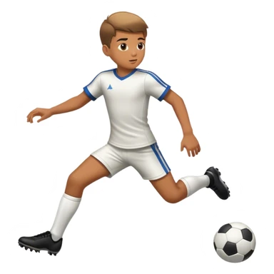 Boy kicking football sticker
