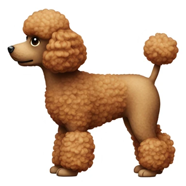 Poodle mini toy red sticker