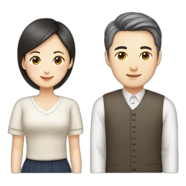 korean husband and ukrainian wife sticker