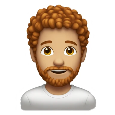 boy with ginger beard and curly brown hair  sticker