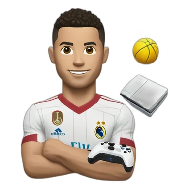 Ronaldo joue avec une ps5 sticker