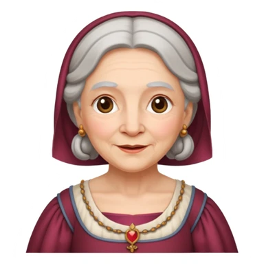 The kind and amiable grandmother in medieval fairy tales sticker