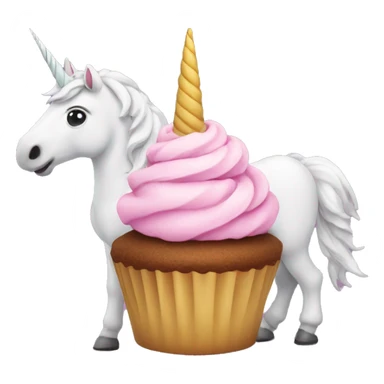unicorn eating a cupcake sticker