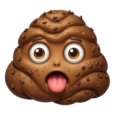 Make a poop with human eyes sticker