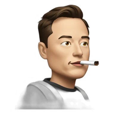 Elon musk smoking meme sticker