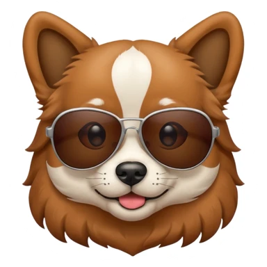 Dog with sunglasses  sticker