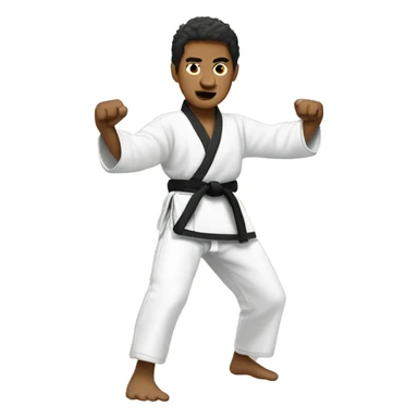 miguel diaz doing karate sticker