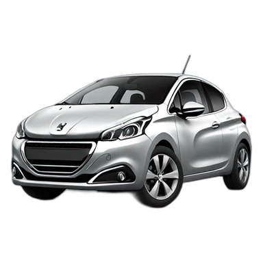 Grey peugeot 208 sticker