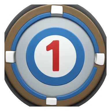 blue poker chip sticker