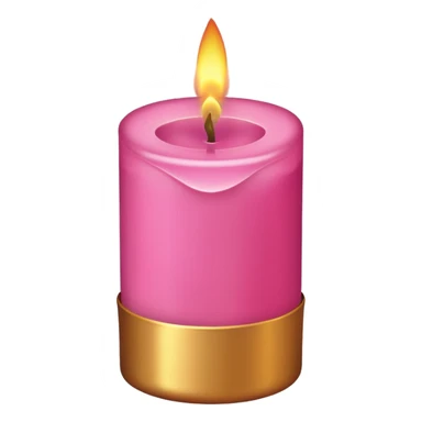 pink and gold candle sticker