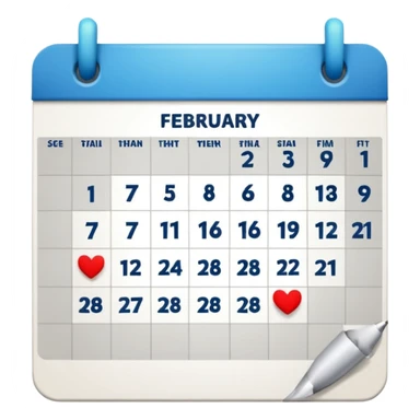 fecha del dia 11 de febrero solo en una pagina del calendario sticker