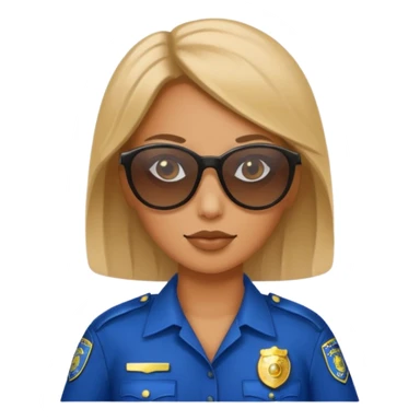 woman police wearing sun glasses sticker