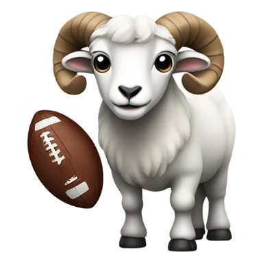 Ram with football  sticker