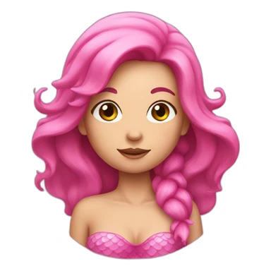 Pink mermaid sticker