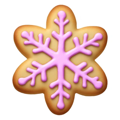 pink snowflake cookie  sticker