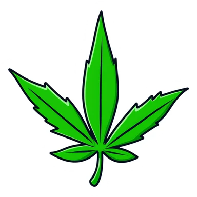 Weed leaf sticker
