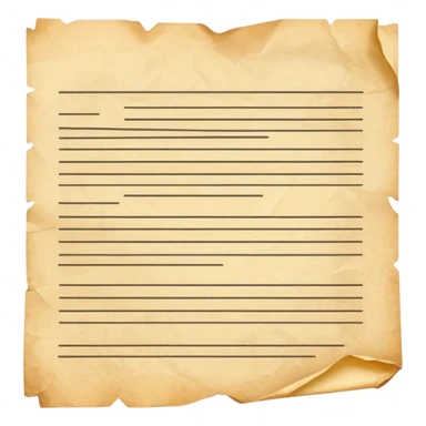 document paper with text lines sticker