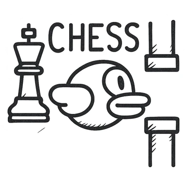 Chess flappy bird game  sticker