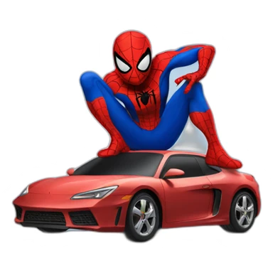 Spiderman as a car sticker