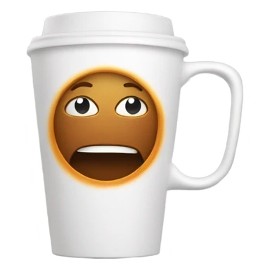 Coffee cup exercising with energy sticker