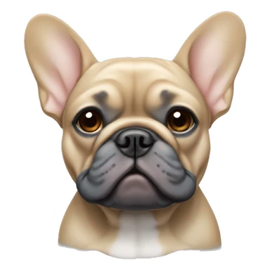 Blue and tan French bulldog sticker