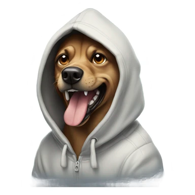Mad dog with hoodie sticker