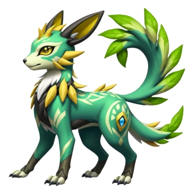  Exotic Ivy Meloetta-Zygarde-Zeraora-Renamon-Protogen-Palkia-hybrid-fusion-Fakémon-creature, full body sticker