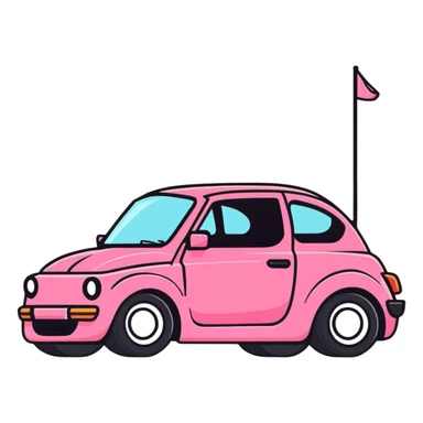 pink gothic car sticker