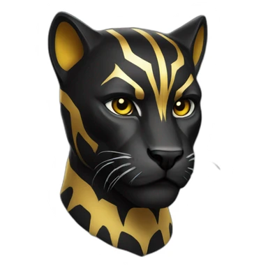 Yellow and black panther sticker