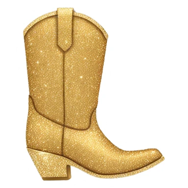 Gold sparkly cowgirl boots sticker