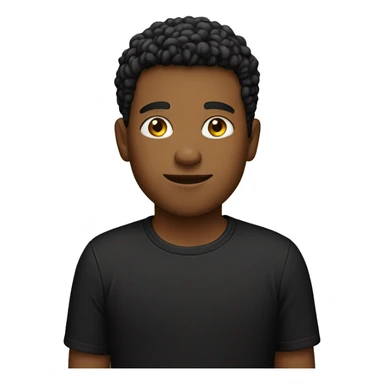 A young man in black t-shirt  sticker