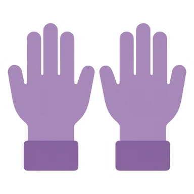 A dull purple Raising Hands sticker