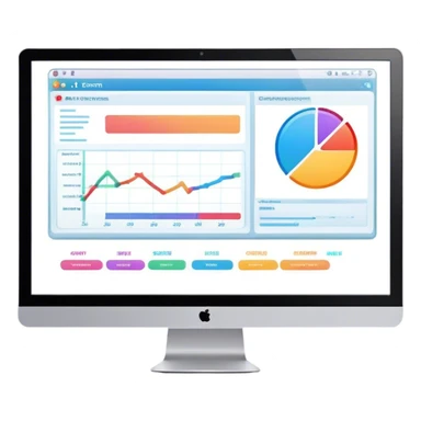 Create an emoji for animation and motion design. Show a computer monitor displaying cartoon creation process, with a timeline, keyframes, and motion effects. Use modern, vibrant colors. No emojis or smiley faces. Transparent background. sticker