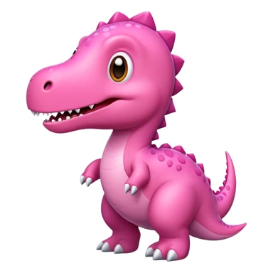 Pink dinosaur sticker