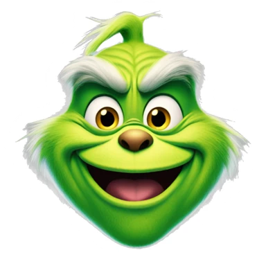 The Grinch smiling maniacally  sticker