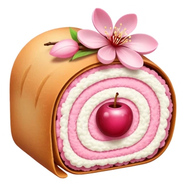 Sakura dessert roll  sticker