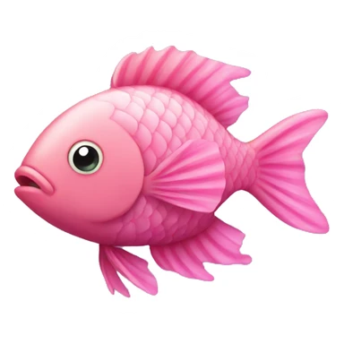 Pink fish sticker