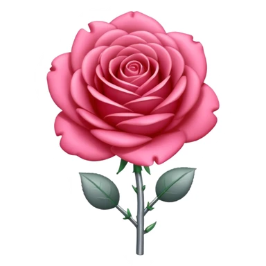 gray metal chrome rose, without green leaves, just flower sticker