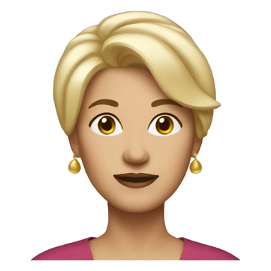 woman in her 50s sophisticated with blond short hair sticker