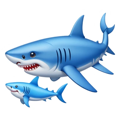 Tiburón con zapatos azules sticker