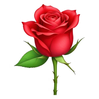 A single rosebud with a partially closed bloom, symbolizing a budding flower or new beginnings sticker