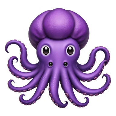 Eggplant and octopus emoji merge where the octopus' had is an eggplant  sticker